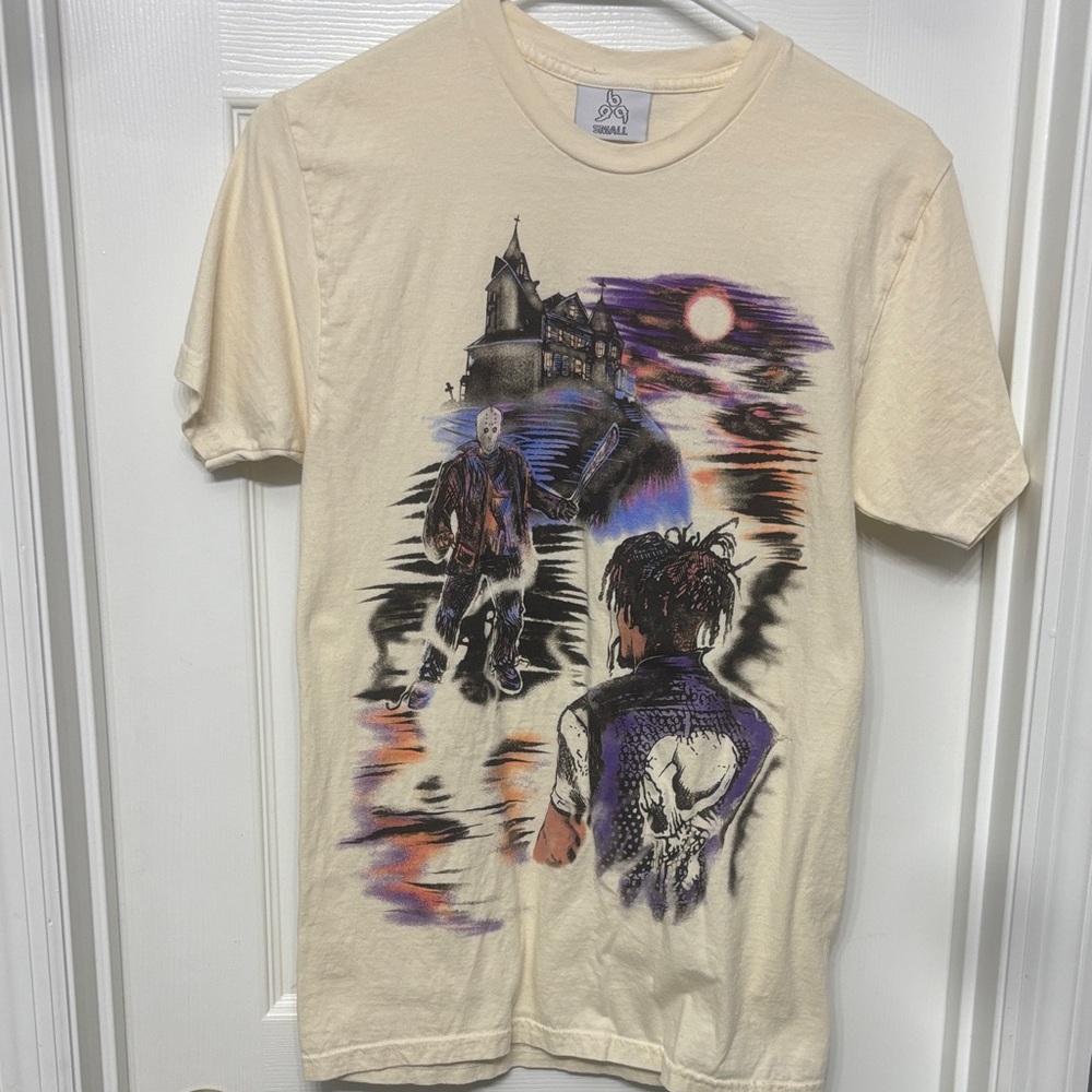 Vintage-Inspired Cream Graphic Tee. Juice wrld 999 shirt barely worn.